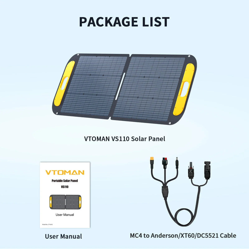 VTOMAN VS110 110W portable solar panel