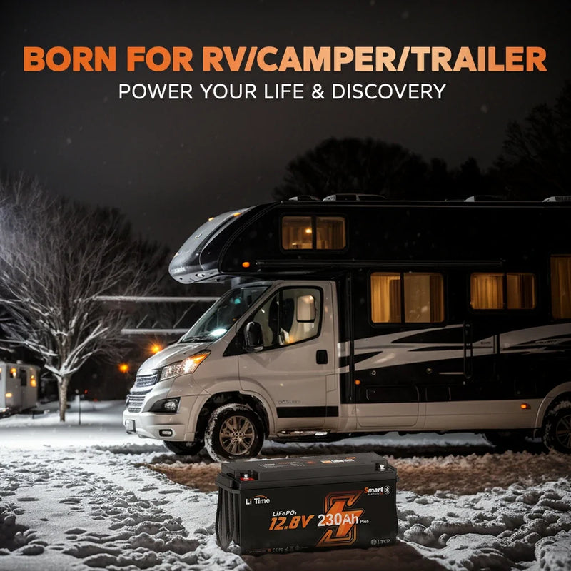 LiTime 12V 230Ah 2944Wh Bluetooth LiFePO4 Battery for RV