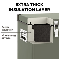 ICECO VL60D cutaway showing the thick insulation layer in the cabinet wall