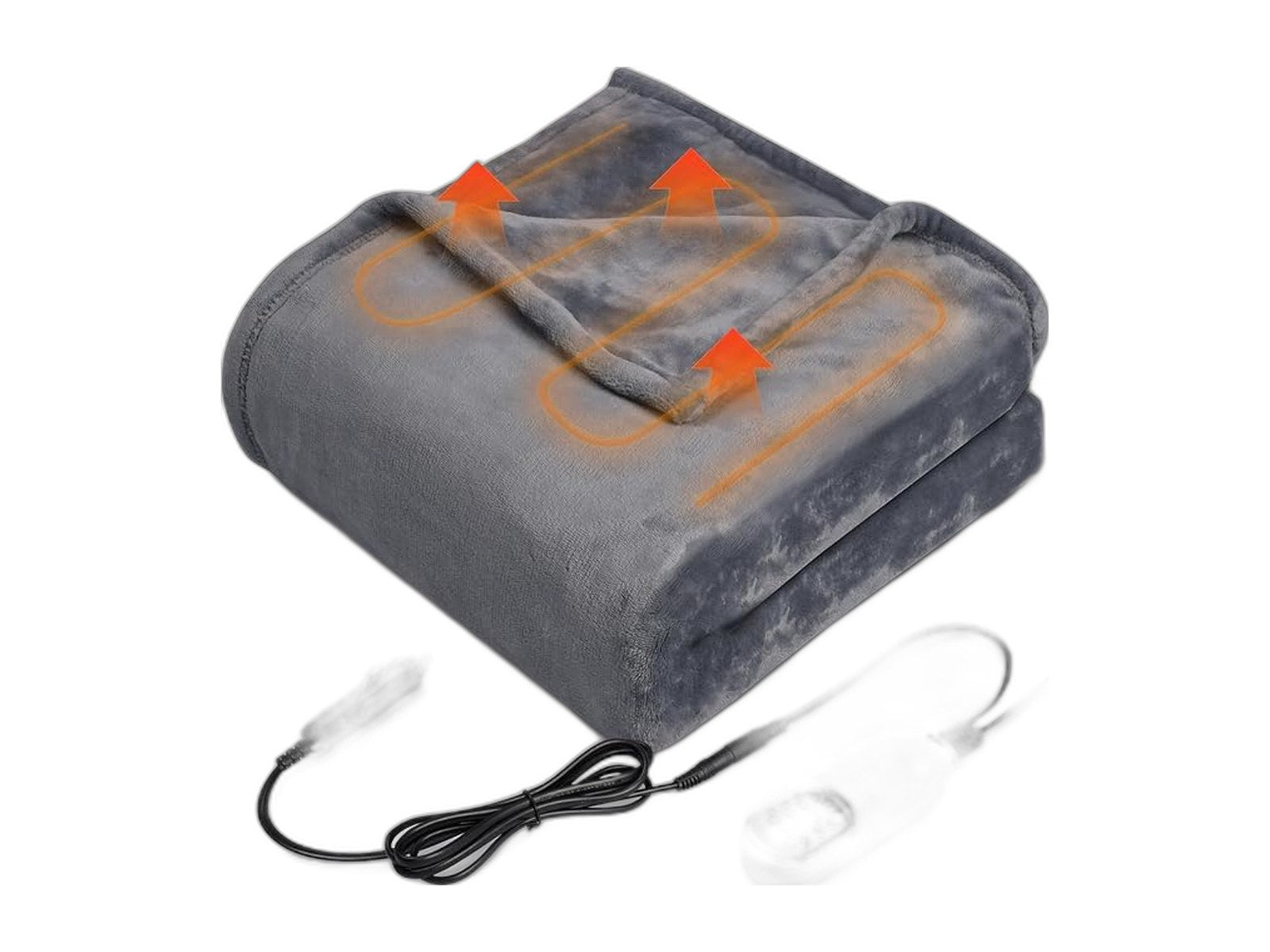 12v heated car blanket flannel gentle soft with on white background