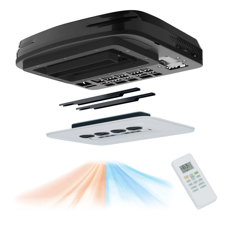 OutEquipPro Summit 2 12V rooftop RV air conditioner, black
