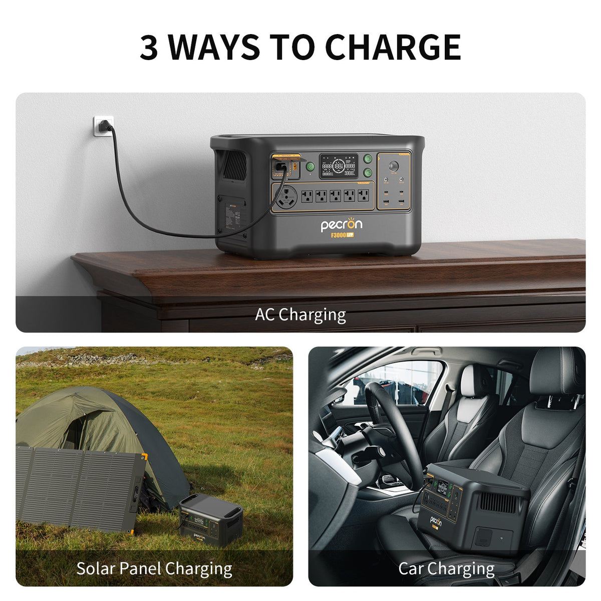 Pecron F3000LFP 3072Wh portable power station - view 4