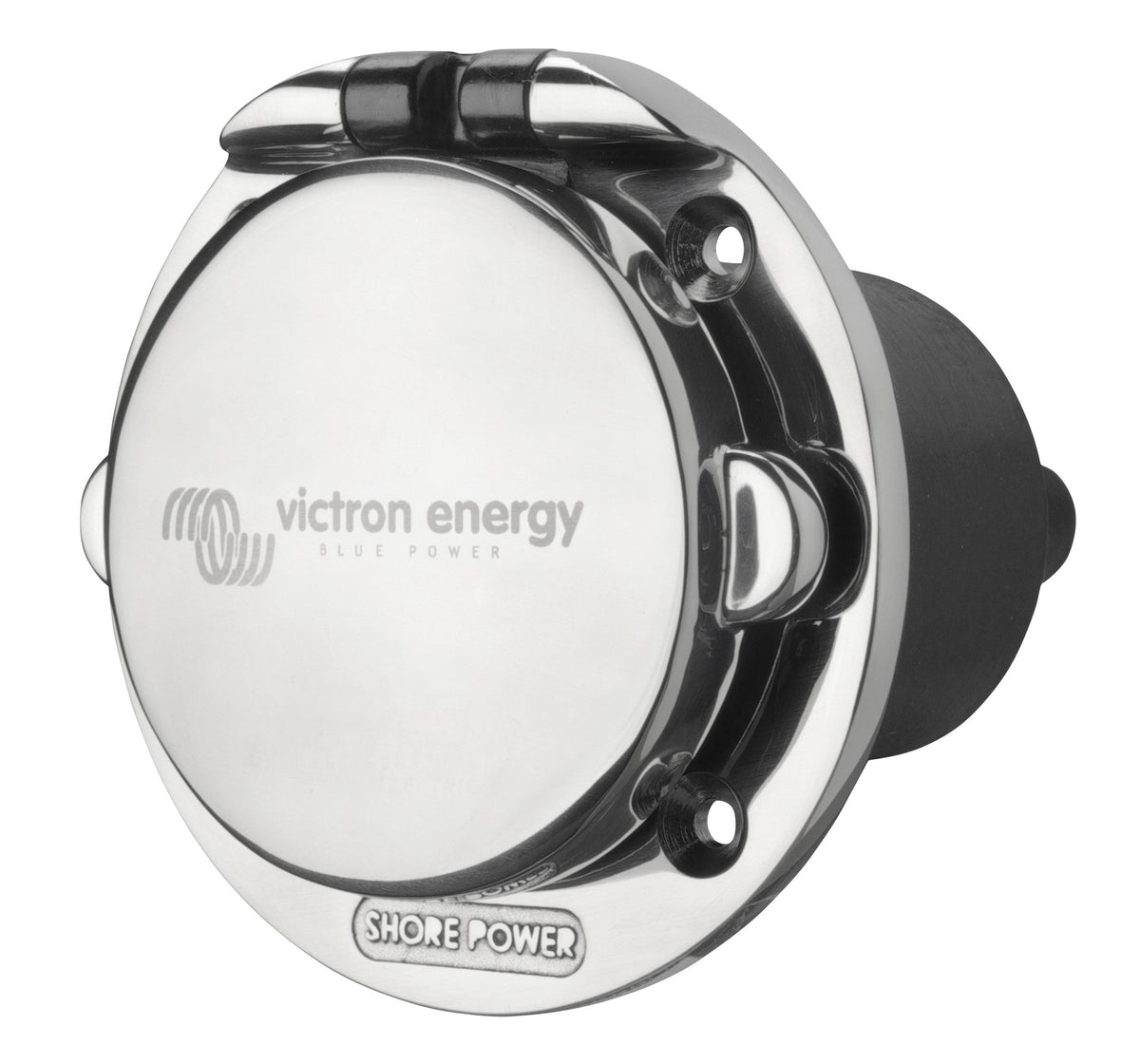 Victron Energy Power Inlet stainless with cover 16A/250Vac (2p/3w) - stainless power inlet with cover