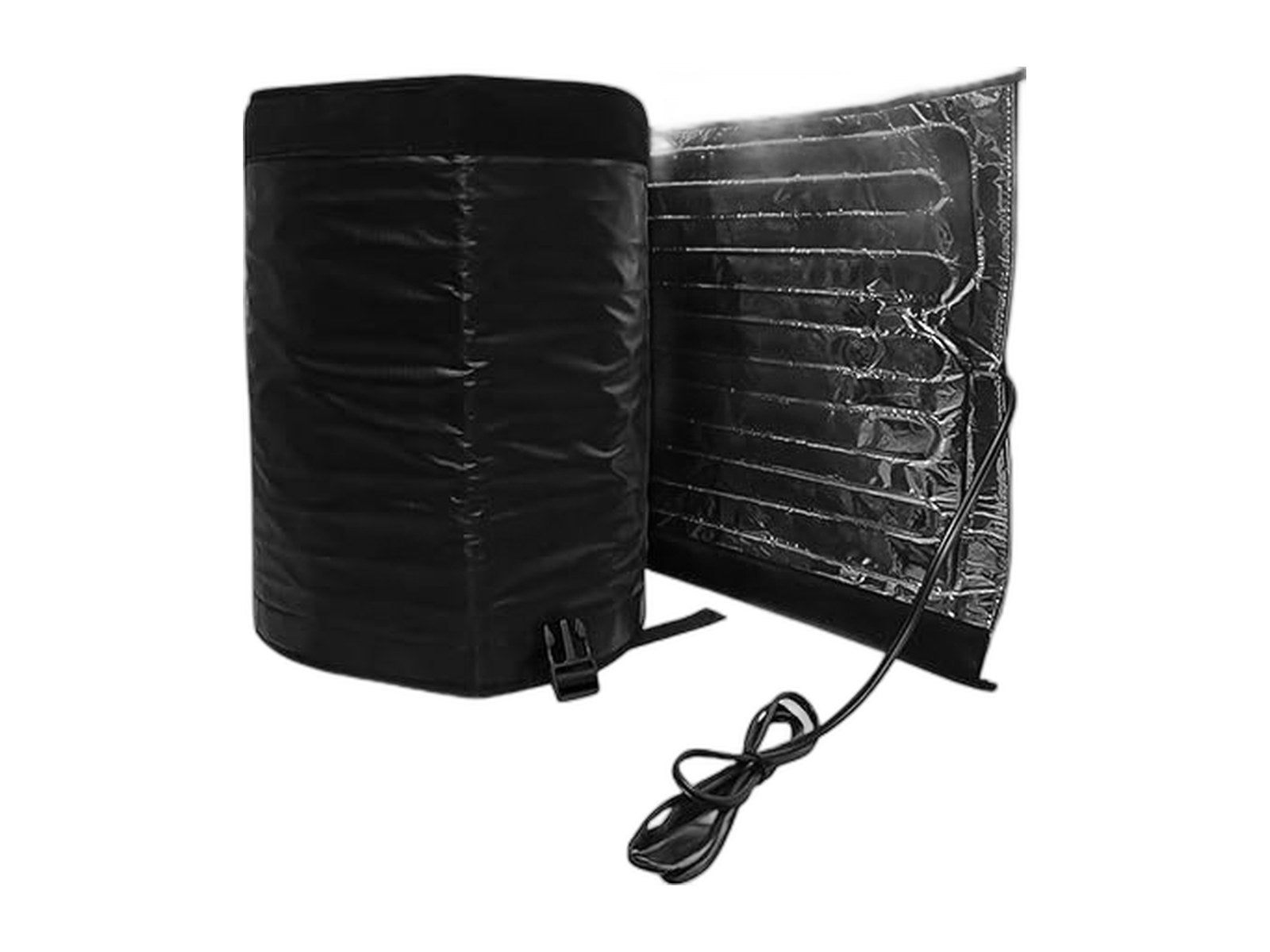 15ft heated rv sewer hose cover electrical heated on white background