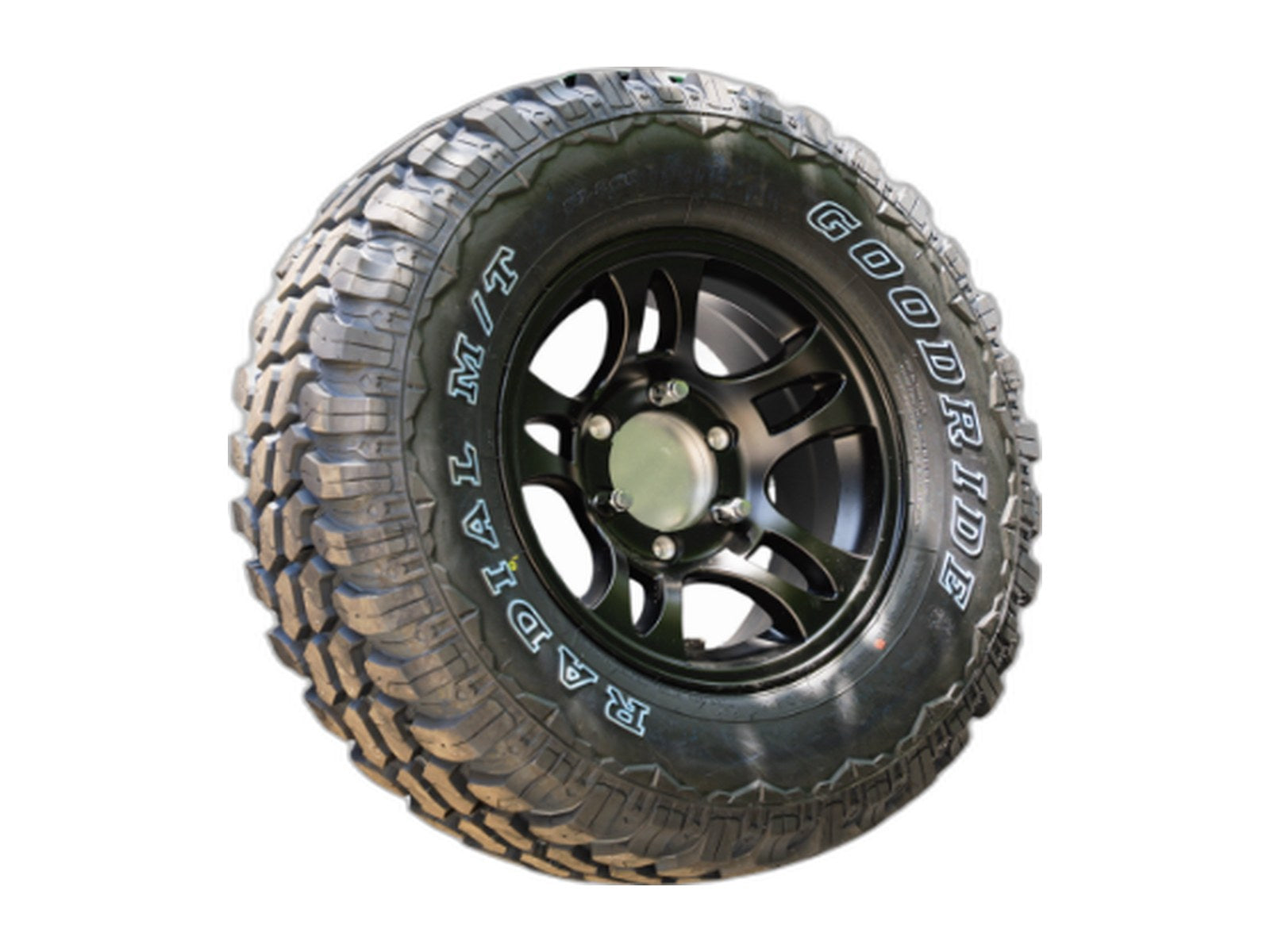 15inch mud tires 235 75 r15 on white background
