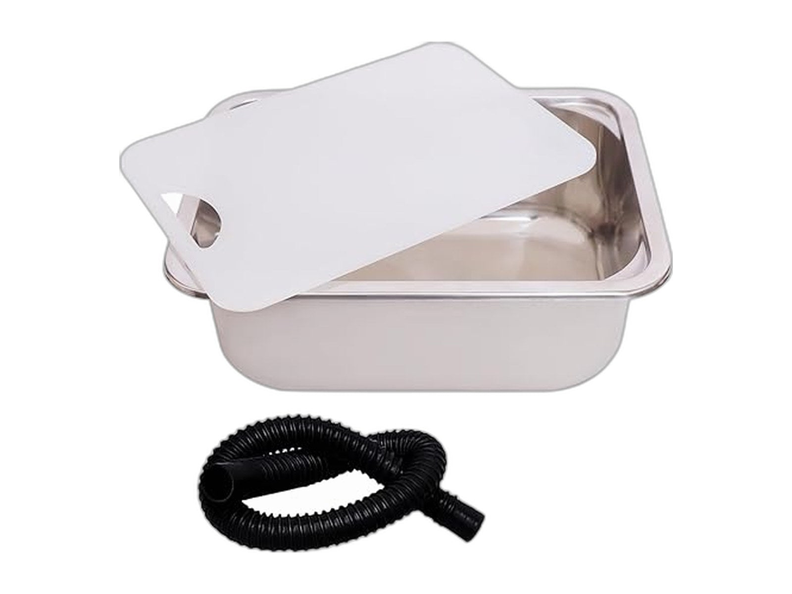 15x11 inch stainless steel undermount rv sink on white background
