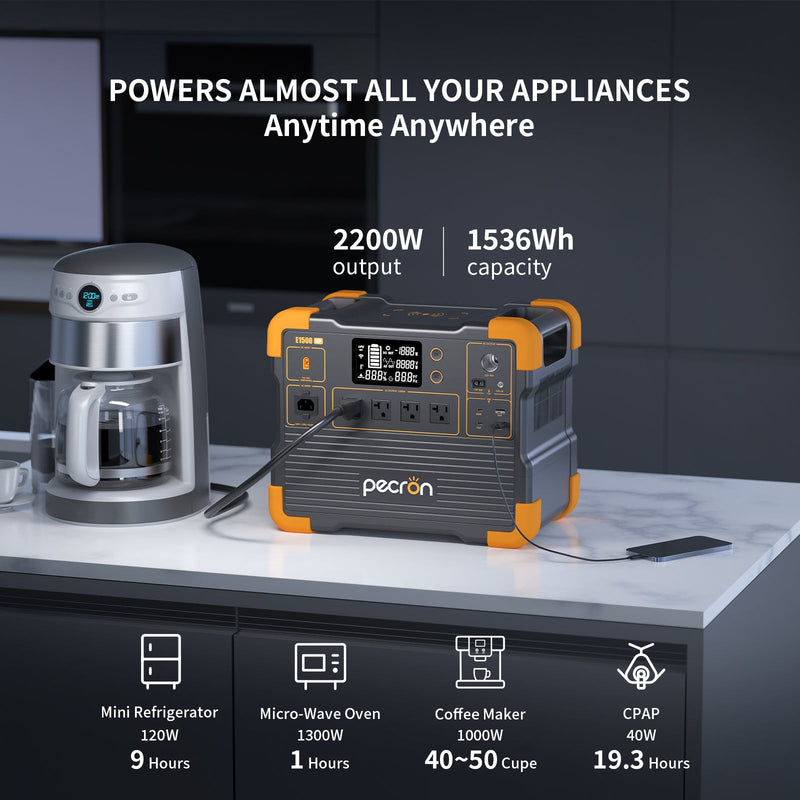 Pecron E1500LFP 1536Wh expandable portable power station - view 2