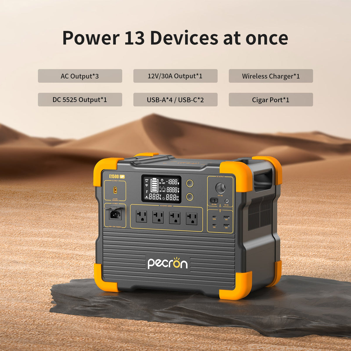 Pecron E1500LFP 1536Wh expandable portable power station - view 3