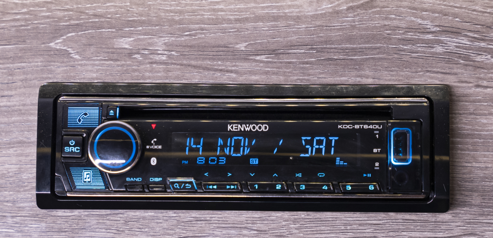 Black Series single DIN CD player Bluetooth stereo - view 2