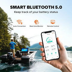 LiTime 16V 30Ah Bluetooth LiFePO4 Fish Finder & Kayak Battery
