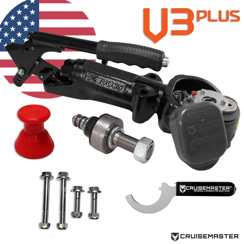 Cruisemaster DO35 V3Plus off-road coupling with integrated handbrake lever - US version 1 inch pin