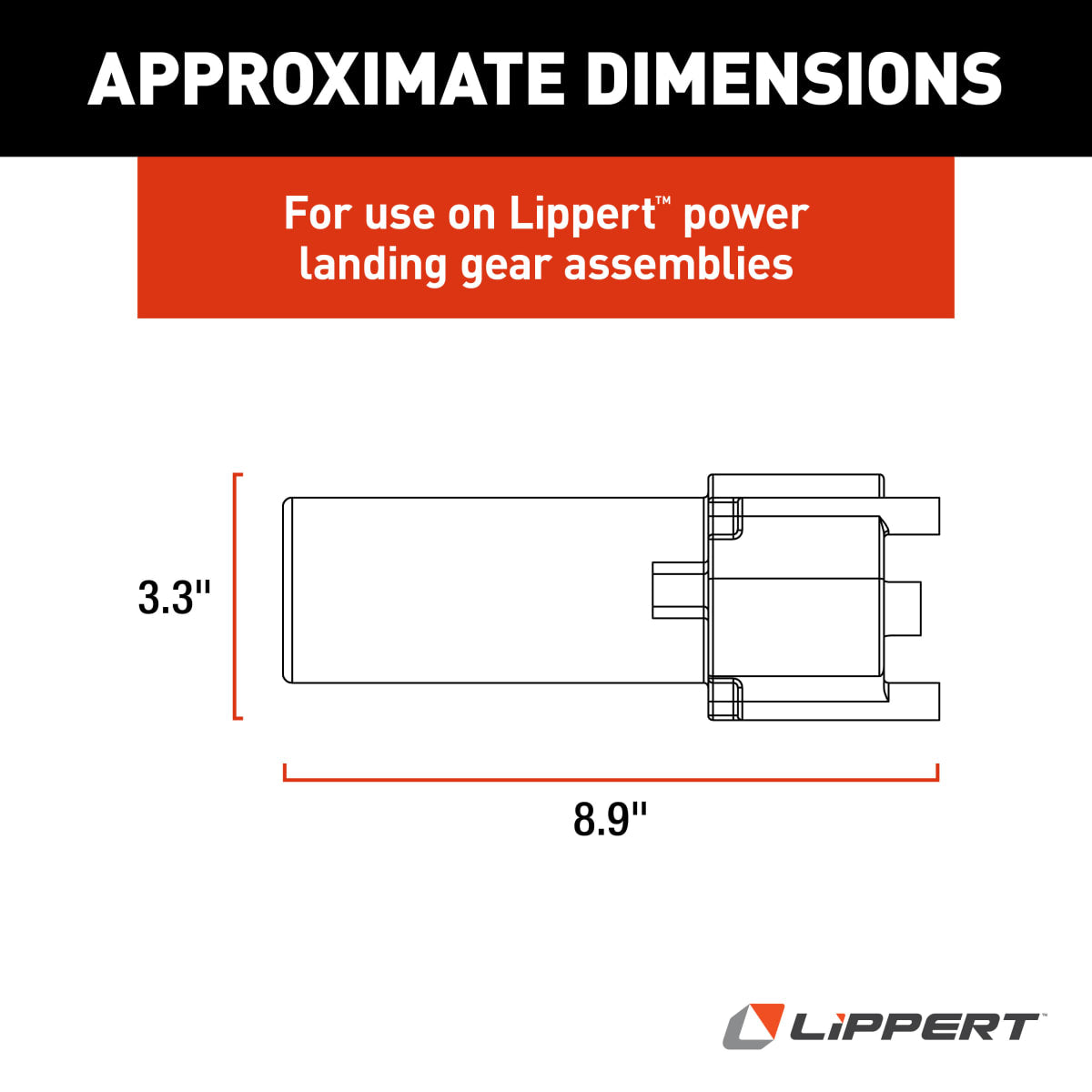 Lippert Tuson Heavy-Duty Electric 5th Wheel Landing Gear Motor - view 2