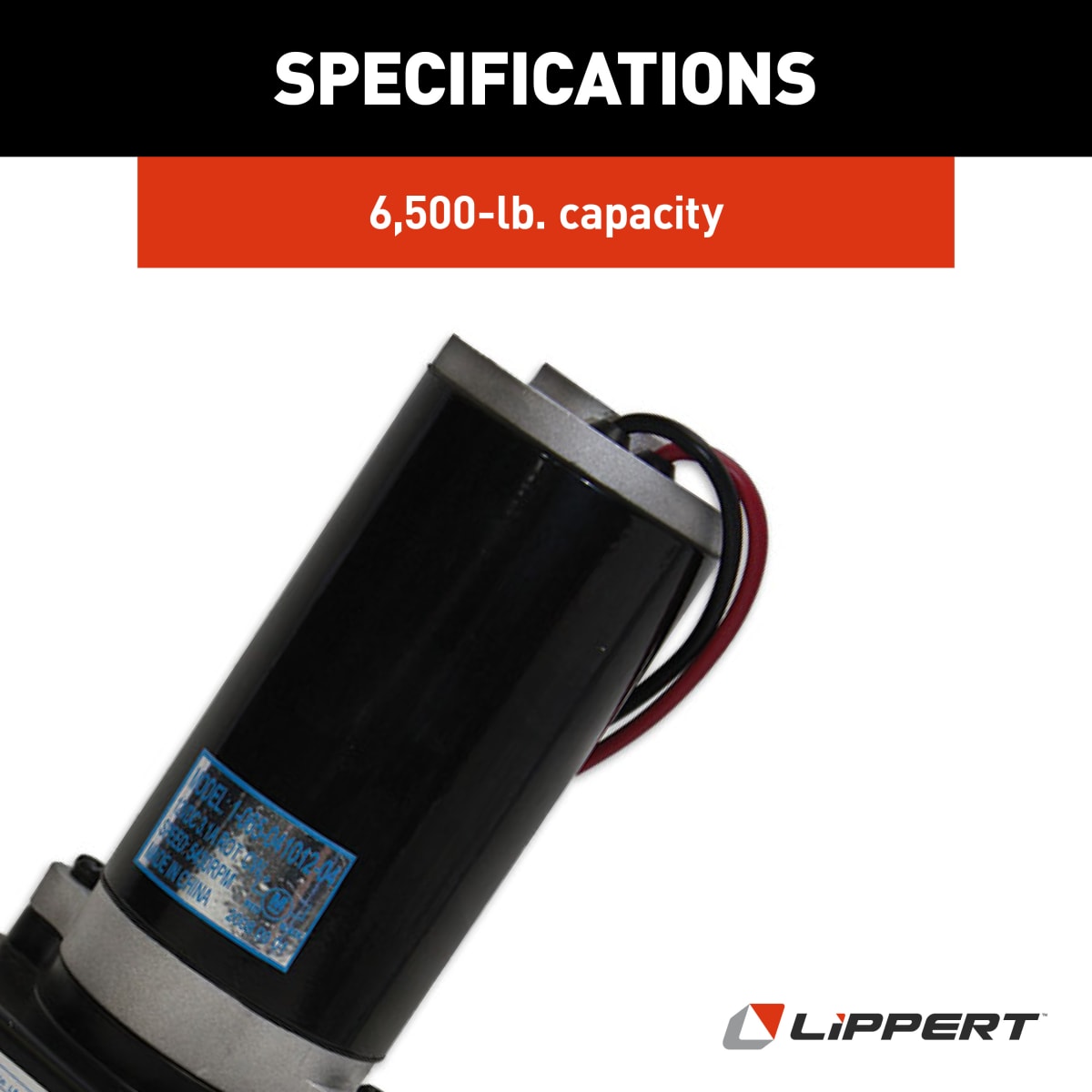 Lippert Tuson Heavy-Duty Electric 5th Wheel Landing Gear Motor - view 5