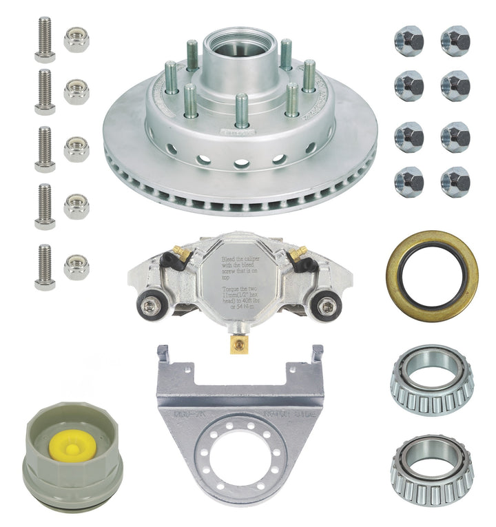 DeeMaxx 7K Disc Brake Kit – Single Wheel, MAXX w/ SS Caliper, 9/16" Studs, Oil Hub (1/DBI-7K-9T-MAXX-SS-KIT)