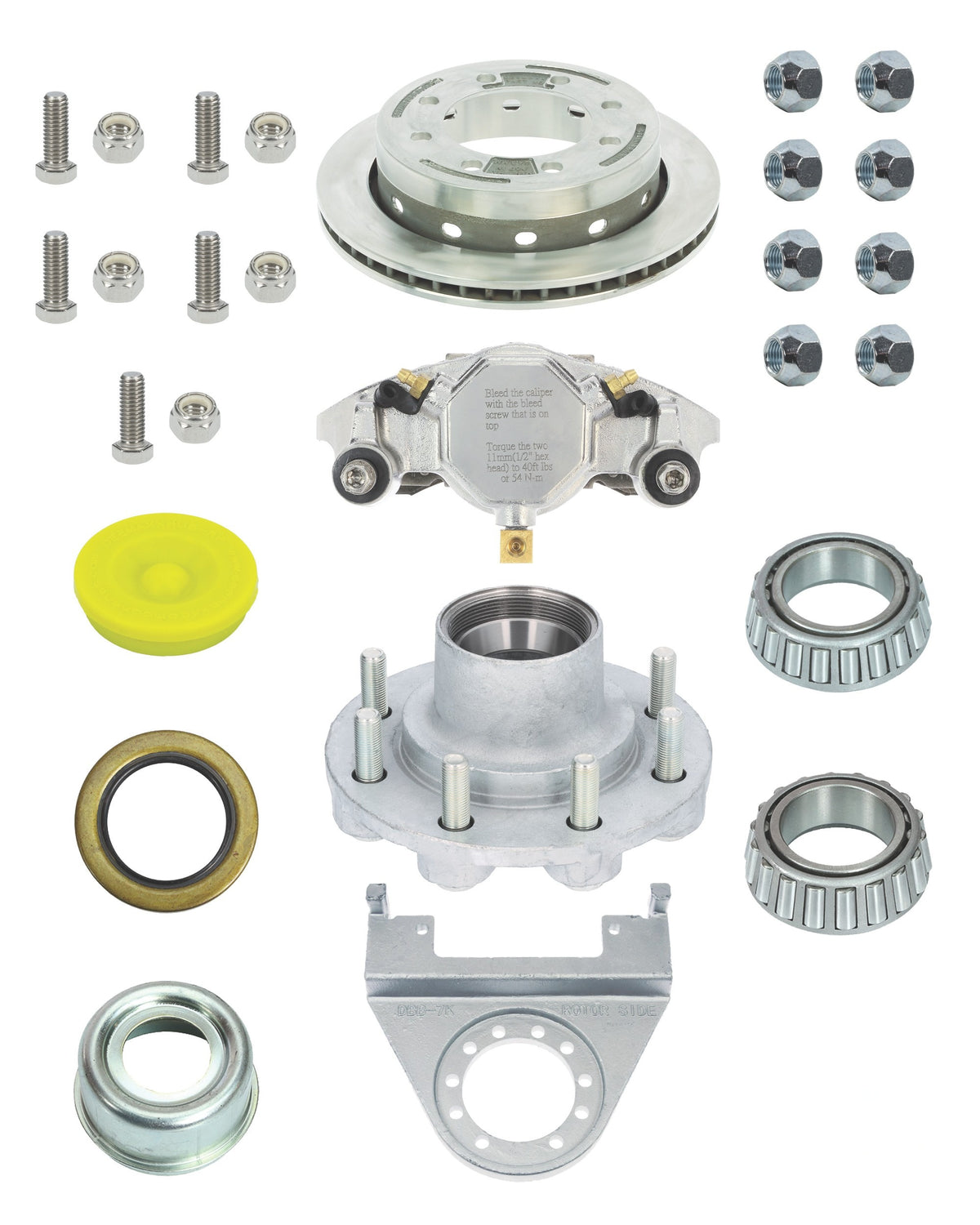 DeeMaxx 7K single-wheel disc brake kit stainless steel with oil hub