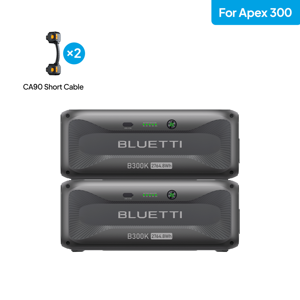 BLUETTI two B300K expansion batteries for Apex 300 station