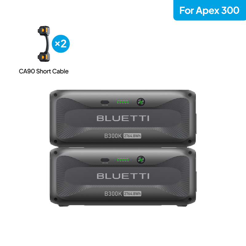 BLUETTI two B300K expansion batteries for Apex 300 station