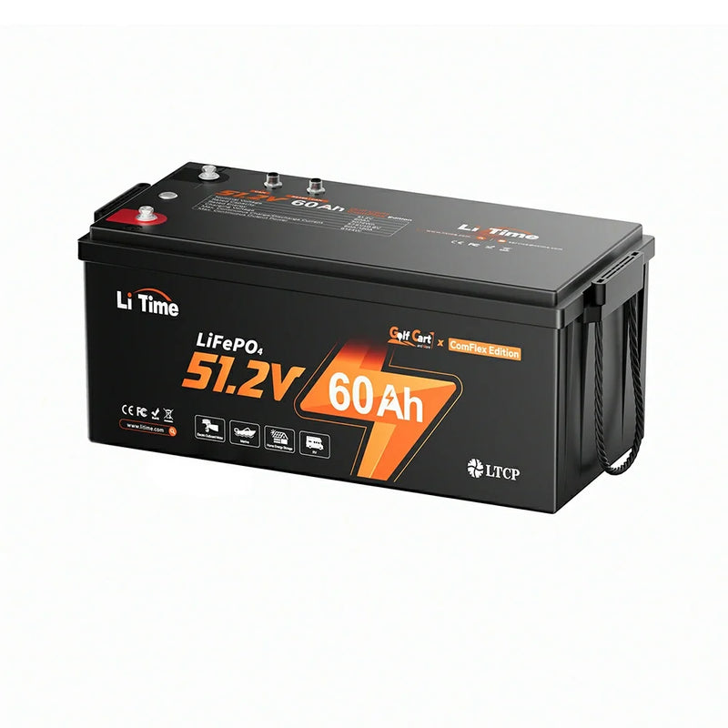 LiTime 48V 60Ah ComFlex RS485 LiFePO4 Golf Cart & Marine Battery