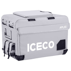 ICECO APL55 insulated protective cover on an APL55 portable fridge, gray