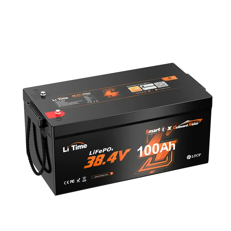 LiTime 36V 100Ah OBM Bluetooth Lithium Battery for Trolling & Outboard Motors