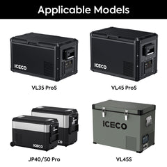 ICECO fridge slide mount for VL35ProS, VL45ProS and APL35, black steel tray