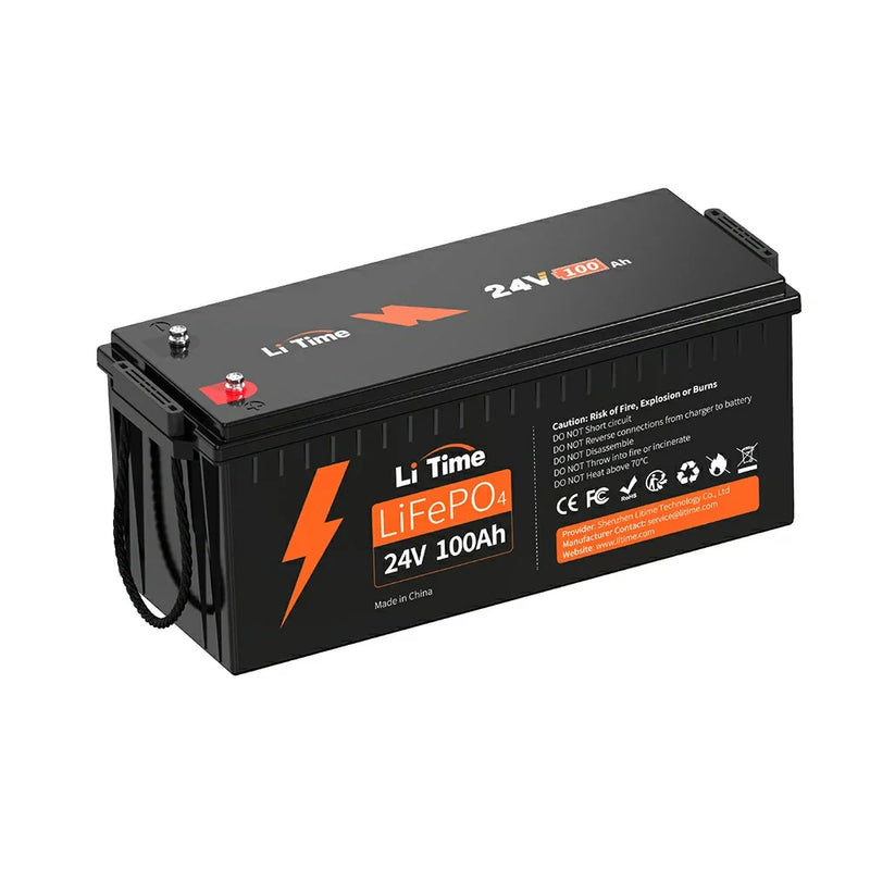 LiTime 24V 100Ah LiFePO4 Lithium Battery for RV & Truck