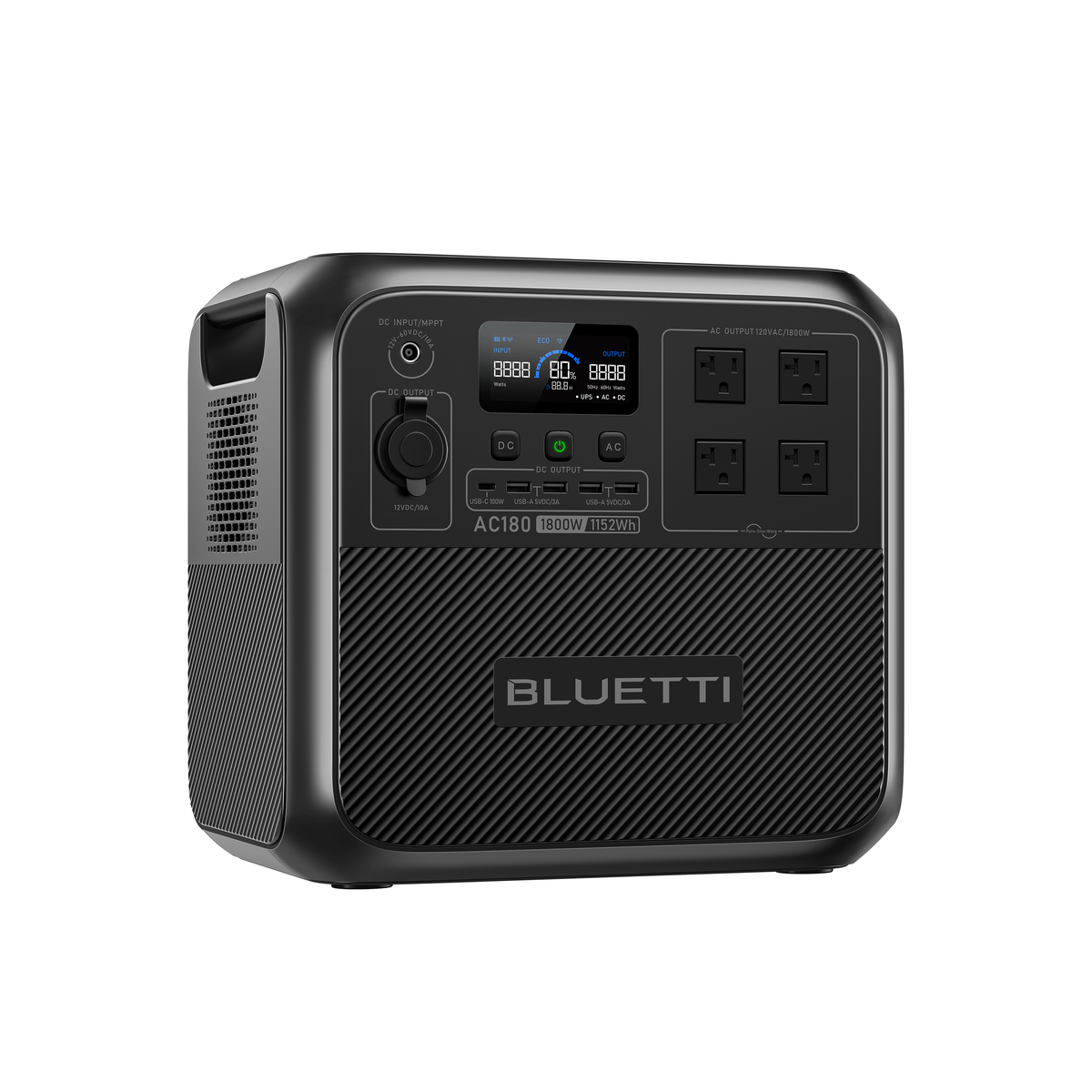 BLUETTI AC180 portable power station front view