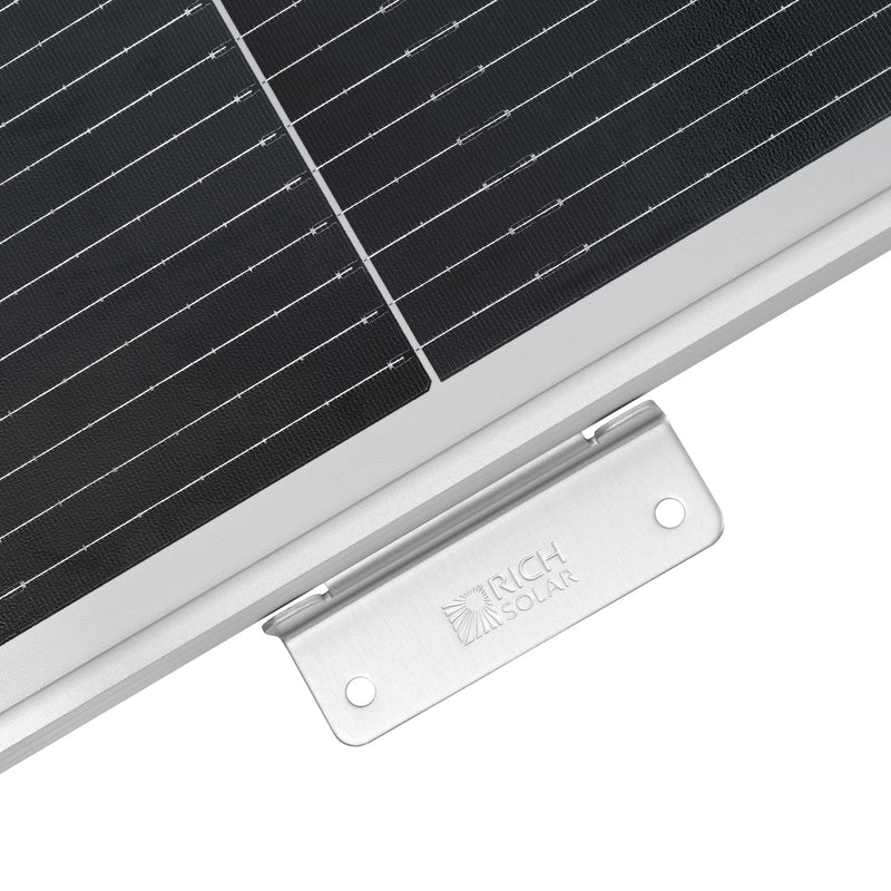 Rich Solar MEGA 200 with 3/4" Z BRACKETS 12V 200W Solar Panel for RV, Boat, Cabins