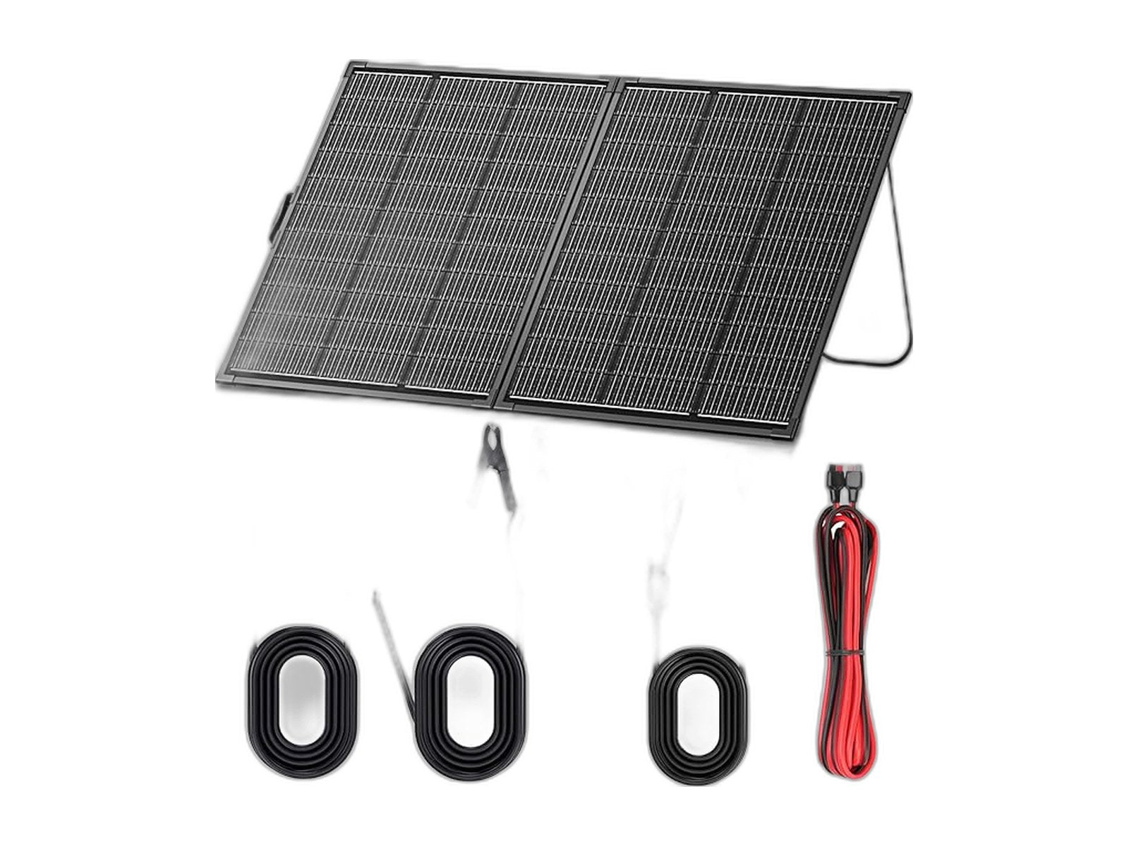 200w portable solar panel kit on white background
