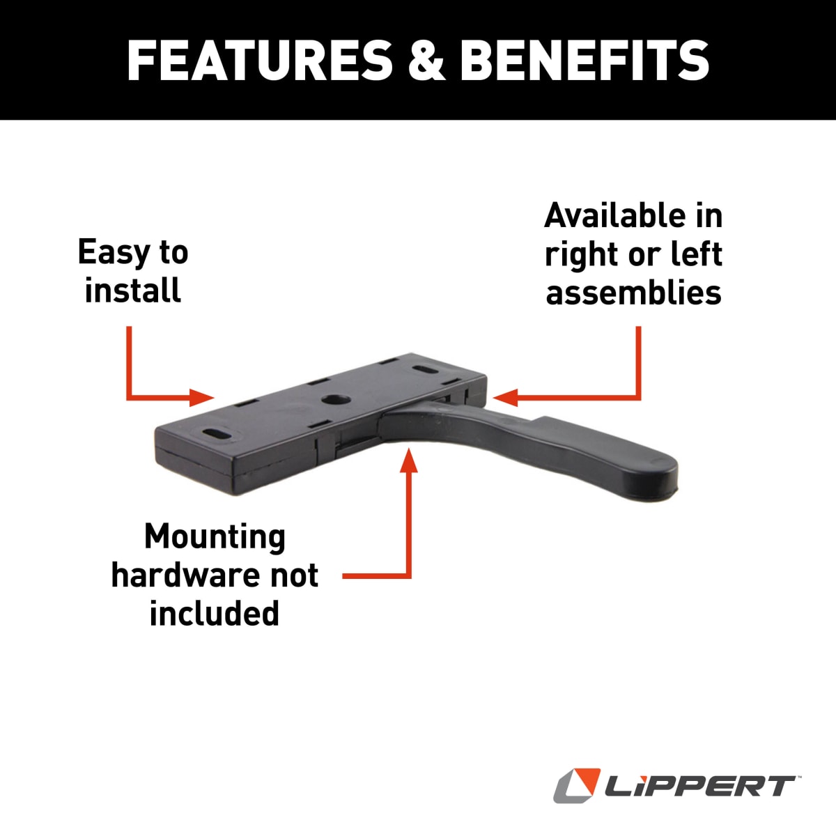 Lippert RV Entry Screen Door Latch, Right Hand - view 3