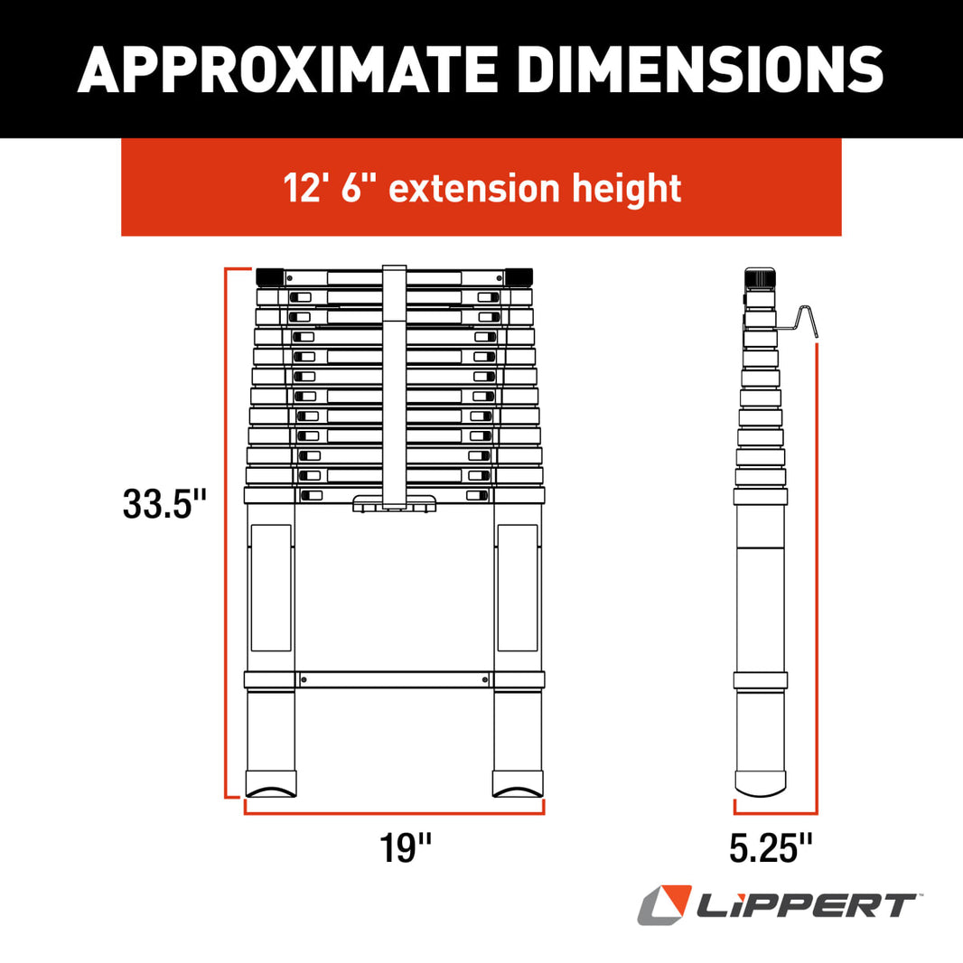 Lippert On-The-Go Telescoping Ladder, 12.5' - view 2