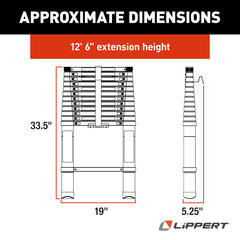 Lippert On-The-Go Telescoping Ladder, 12.5' - view 2