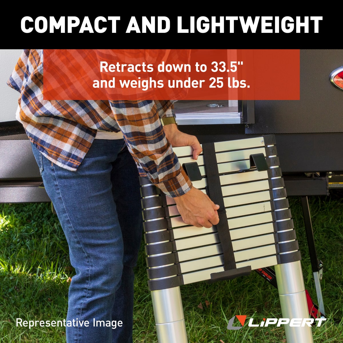Lippert On-The-Go Telescoping Ladder, 12.5' - view 5