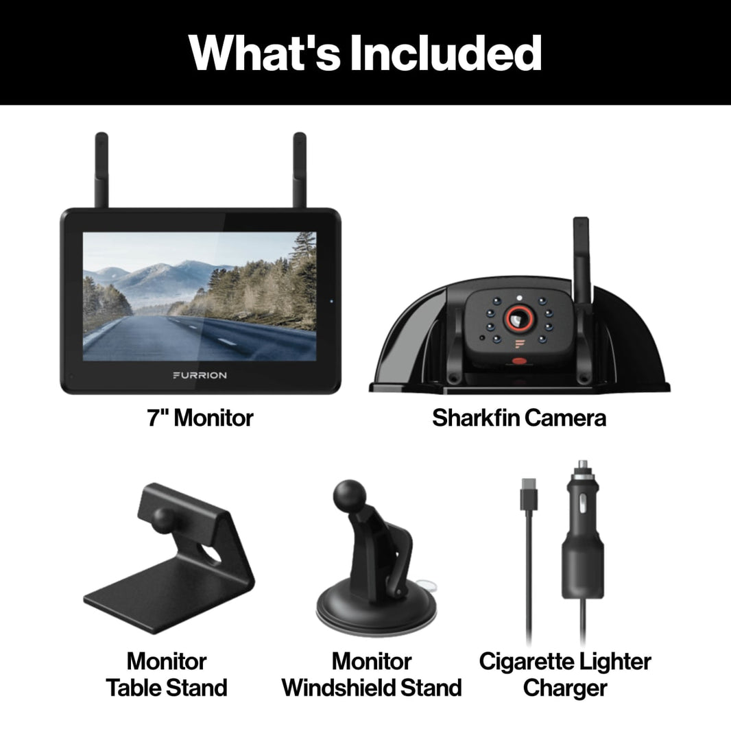 Furrion Vision S+ RV Backup Camera System, 7" Monitor & Sharkfin Camera - view 2