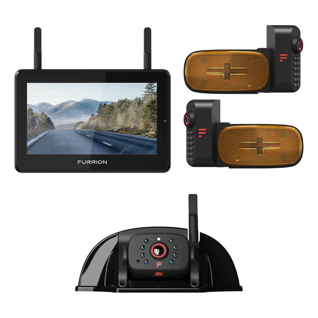 Furrion Vision S+ RV Observation System, 7" Monitor with Rear & 2 Side Cameras