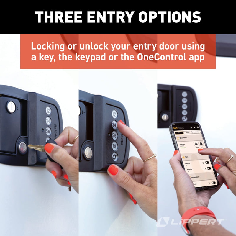 Lippert Keyless Bluetooth RV Entry Door Lock, Right Hand - view 4