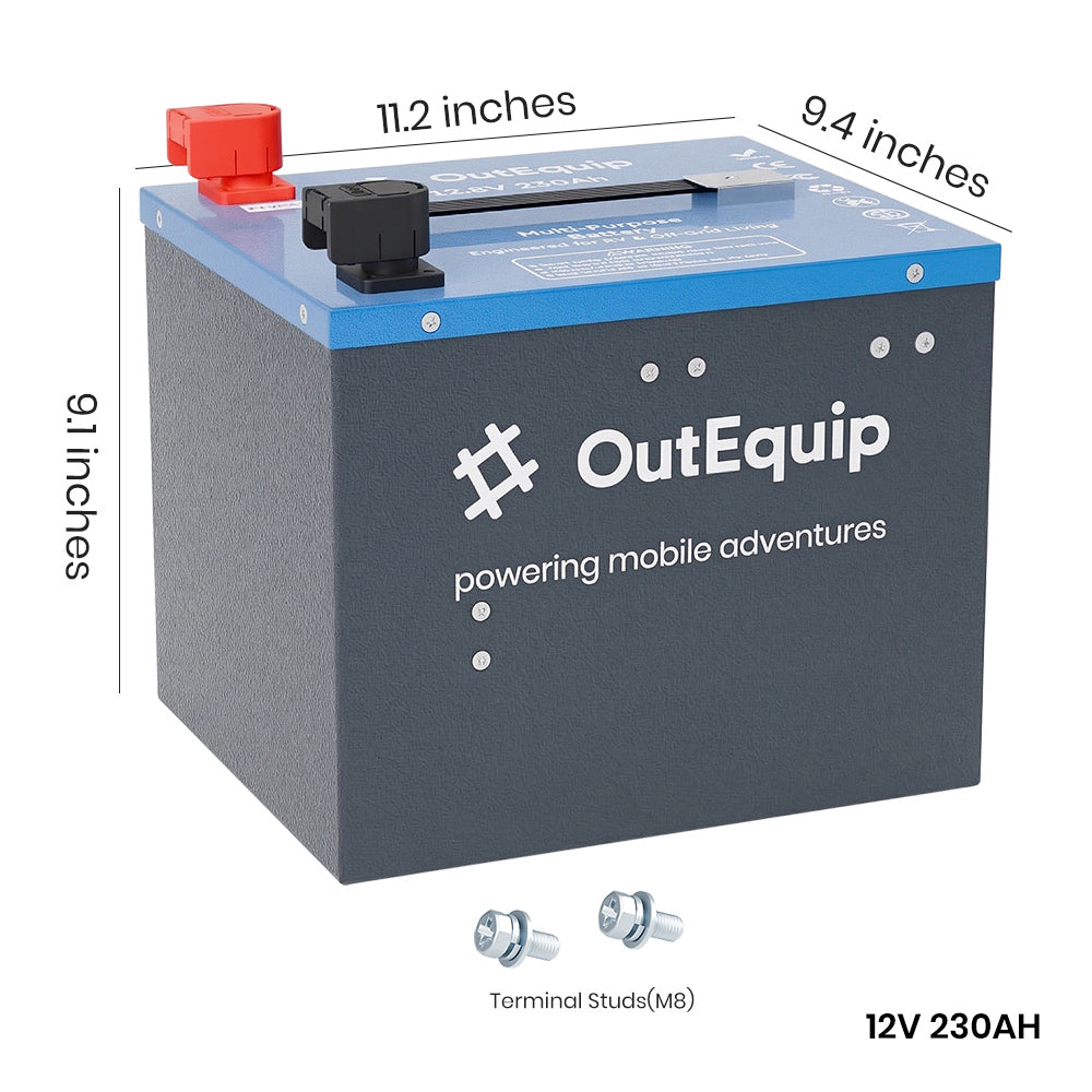 OutEquipPro 12V 230Ah LiFePO4 battery