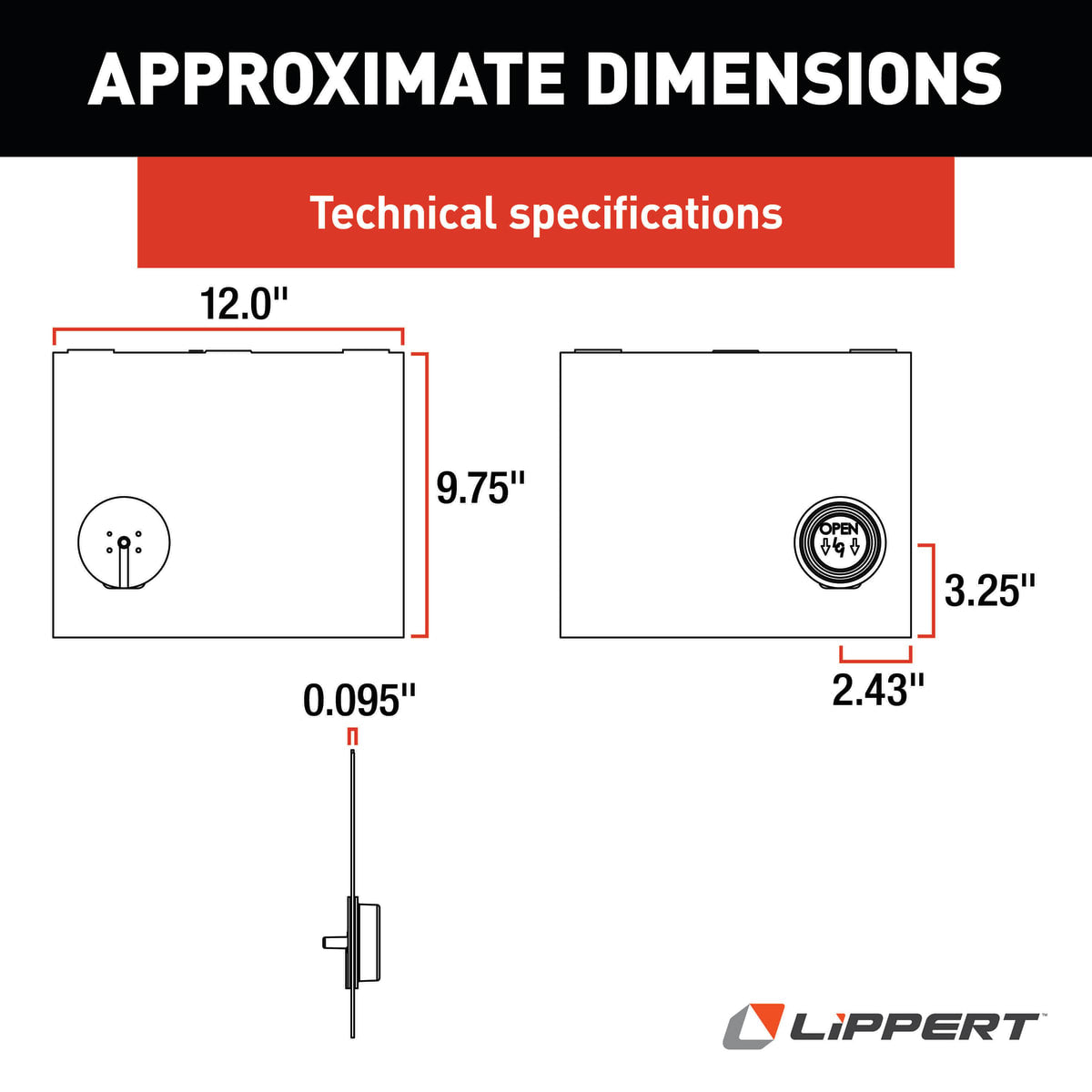 Lippert RV Screen Door Slider Panel with Push-Down Knob - view 3