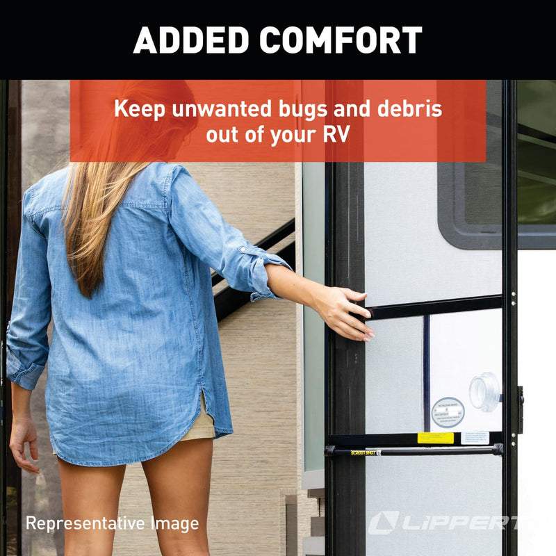 Lippert RV Screen Door Slider Panel with Push-Down Knob - view 4