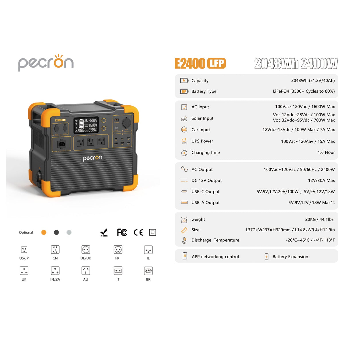 Pecron E2400LFP 2048Wh portable power station - view 7