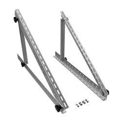Renogy RV solar panel tilt mount brackets angled on a roof