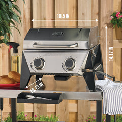 Expert Grill 2-burner tabletop grill, view 3