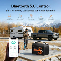 LiTime 24V 100Ah Group 31 Bluetooth LiFePO4 Battery
