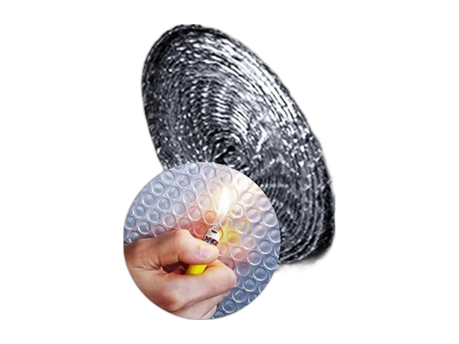 reflective window insulation on white background