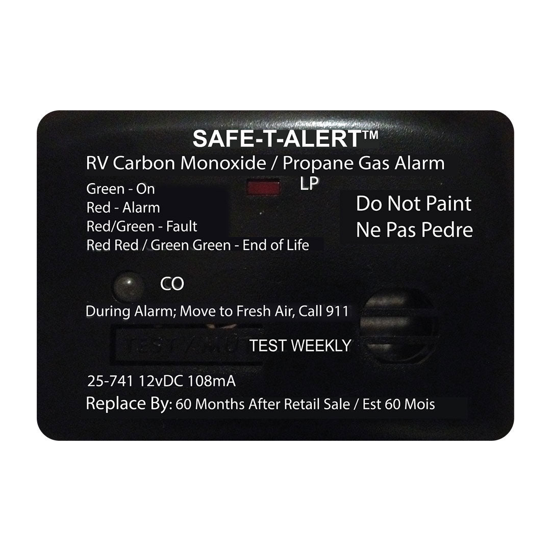 Safe-T-Alert 25-741-BL CO and propane alarm, black