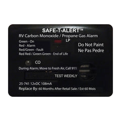 Safe-T-Alert 25-741-BL CO and propane alarm, black