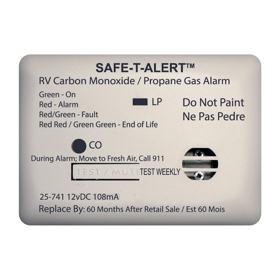 Safe-T-Alert 25-741-WT CO and propane alarm, white