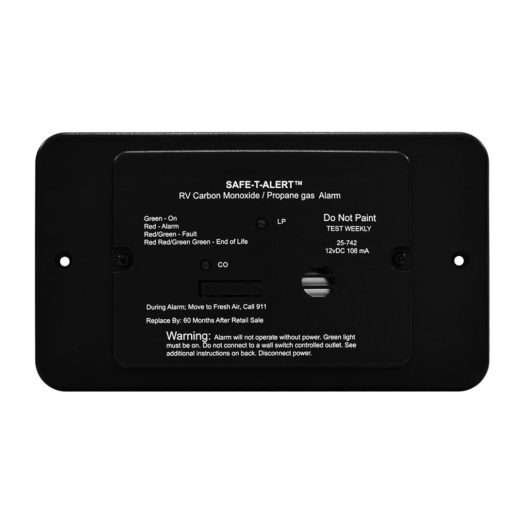Safe-T-Alert 25-742-R-BL-TR-KIT CO and propane alarm, black