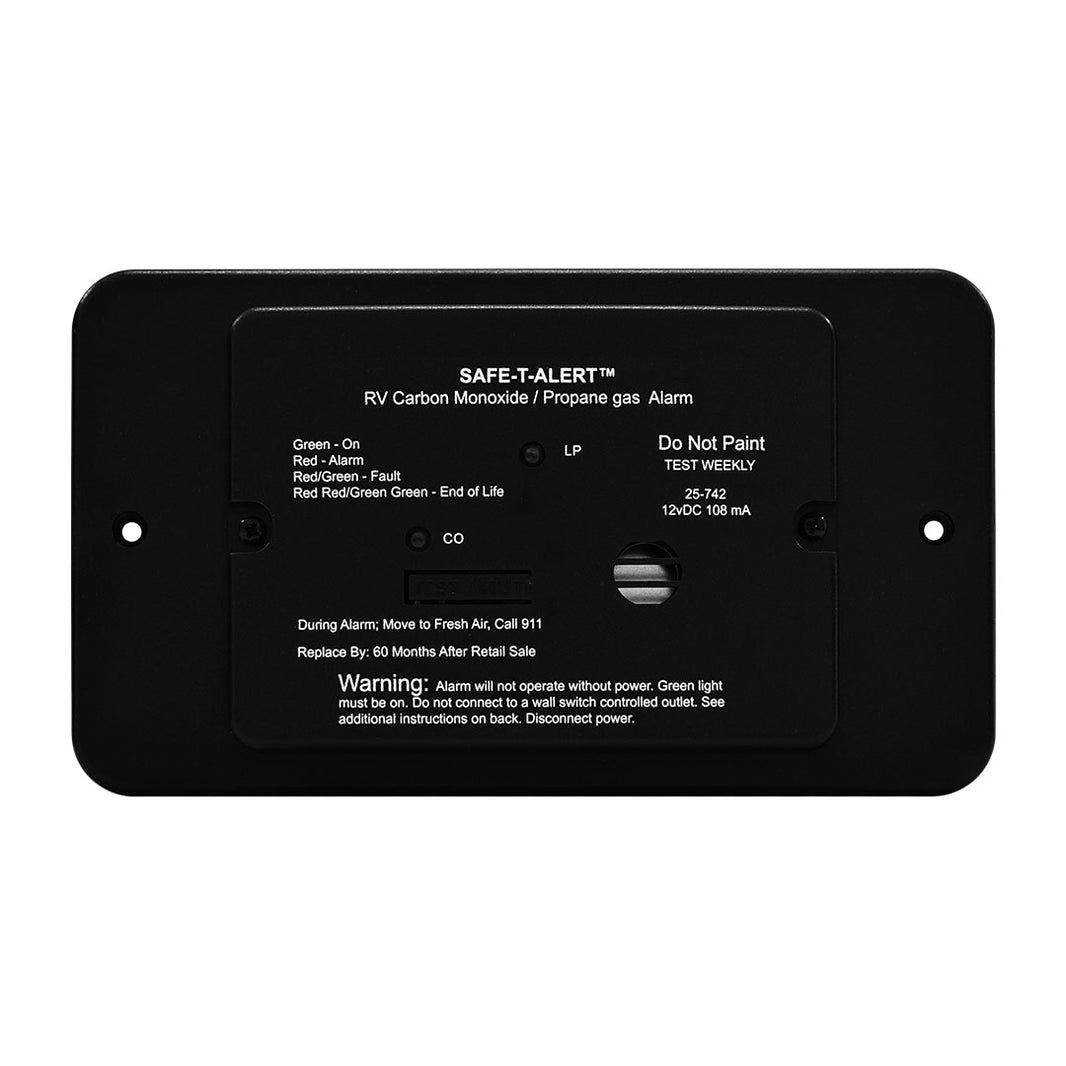 Safe-T-Alert 25-742-BL-TR CO and propane alarm, black