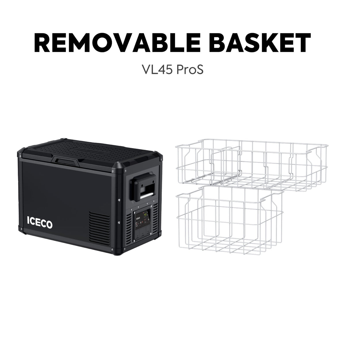 ICECO VL45ProS single zone portable fridge freezer, black